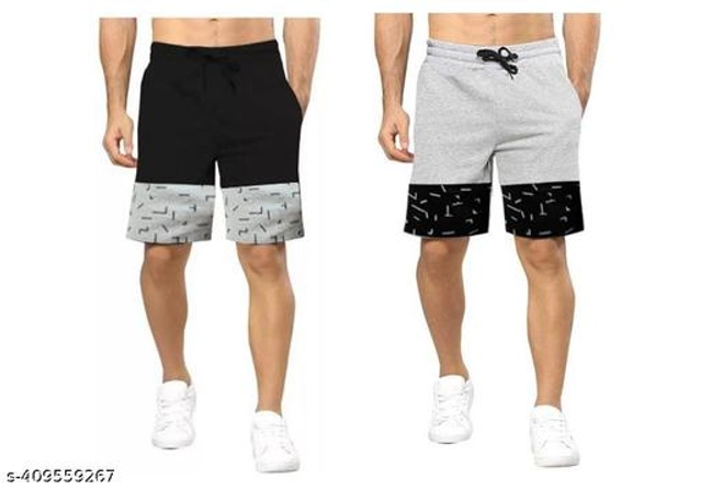 Cotton Shorts for Men (Multicolor, 30) (Pack of 2)