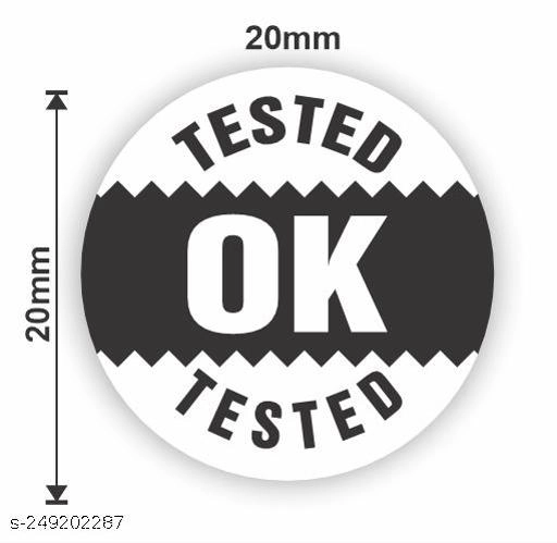 Ok Tested Stickers (Multicolor, 2 cm) (Pack of 500)