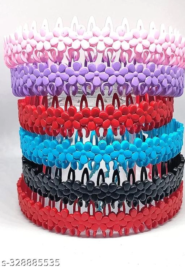 Hair Band for Girls (Multicolor, Pack of 3)