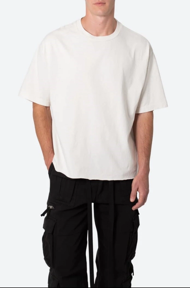 Round Neck Solid T-Shirt for Men (White, S)