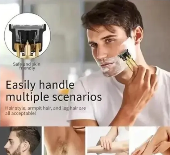 Plastic Beard Trimmer for Men (Gold)