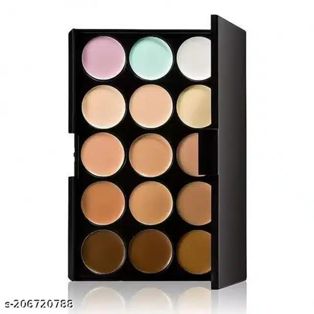 15 Color Concealer Palette with Oval Brush (Set of 2)