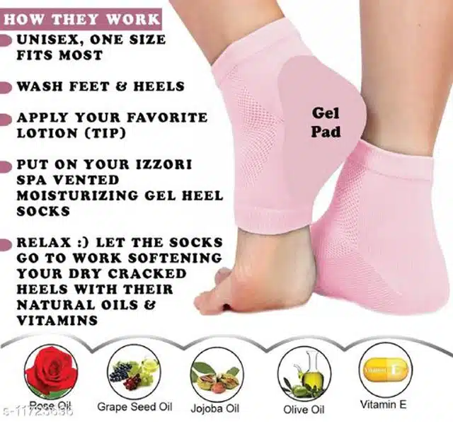 Moisturizing Gel Heel Socks for Unisex (Assorted)