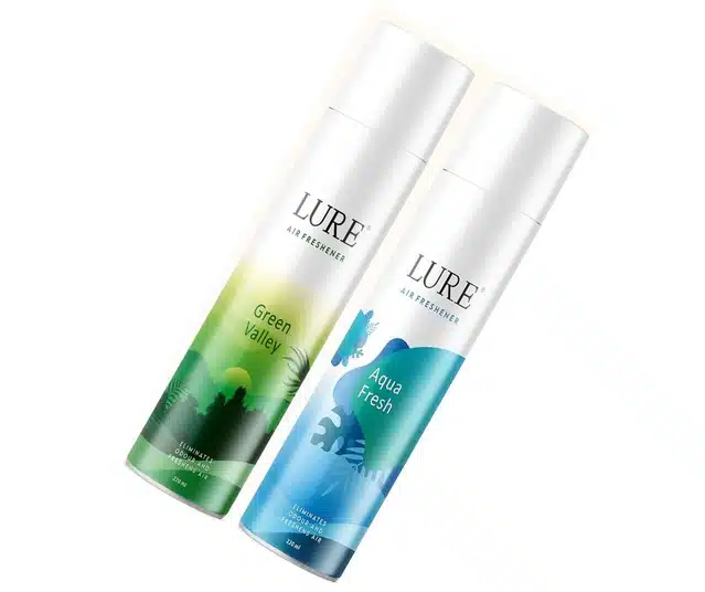 Lure Green Valley with Aqua Fresh Air Freshener (Pack of 2, 220 ml)