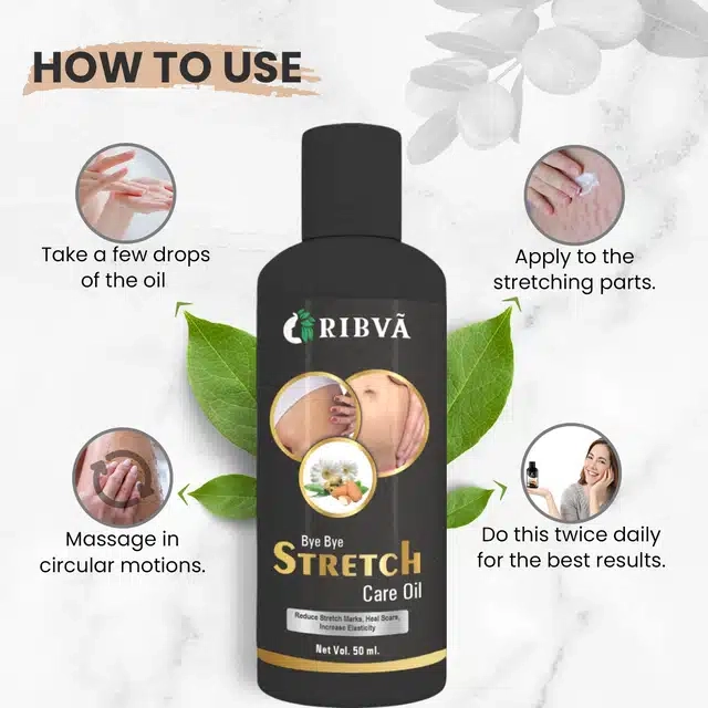 Ribva Stretch Marks Removal Oil, Reduce Scar (50 ml)