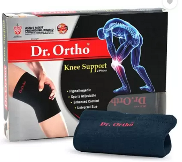 Dr Ortho Knee Support for Men & Women (Black, XL)