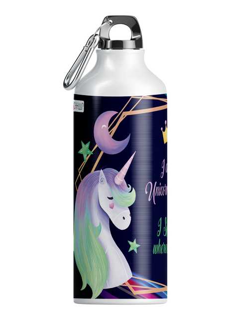 Printed Aluminium Cartoon Sipper Water Bottle for Kids (Multicolor, 600 ml) (GT-441)
