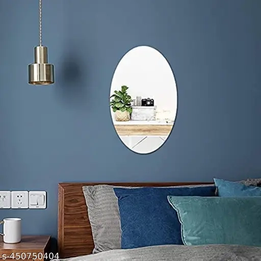 Acrylic Wall Mirror Stickers (Silver, 20X30 Cm)