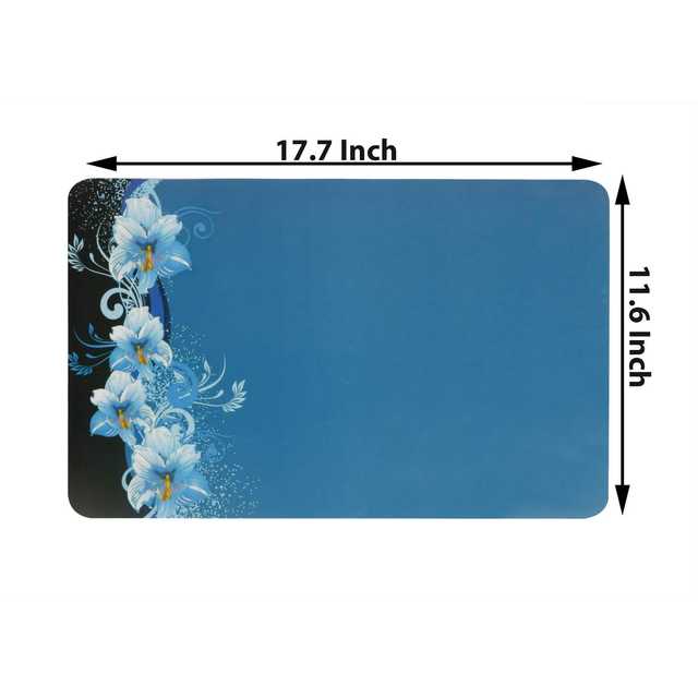 Multipurpose Refrigerator Mats (Blue, 12 X 17 Inch) (Pack of 6) (W-92)