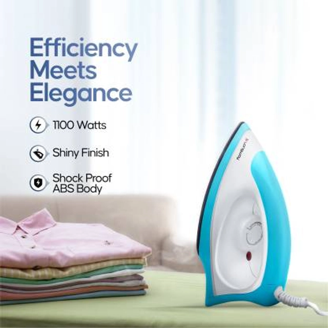 LONGWAY Kwid Dry Iron (1100 W, Blue &White)