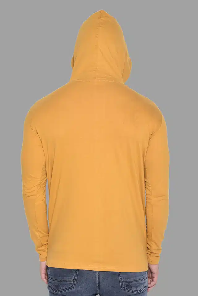Men Solid Casual T-shirt (Gold, M) (RSC-12)