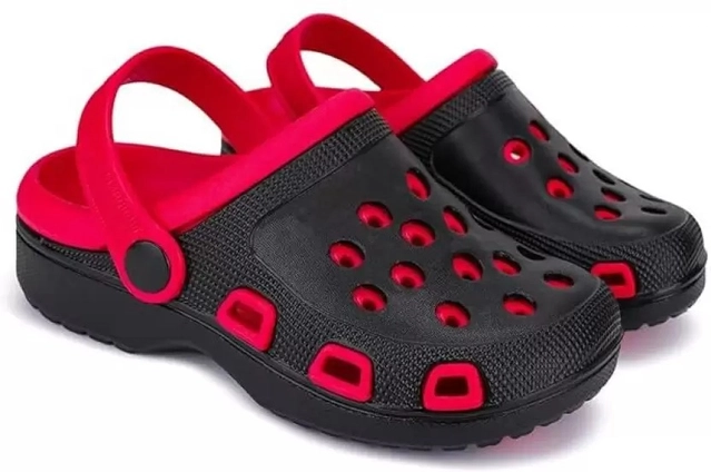 Clogs for Boys (Red & Black, 4-5 Years)