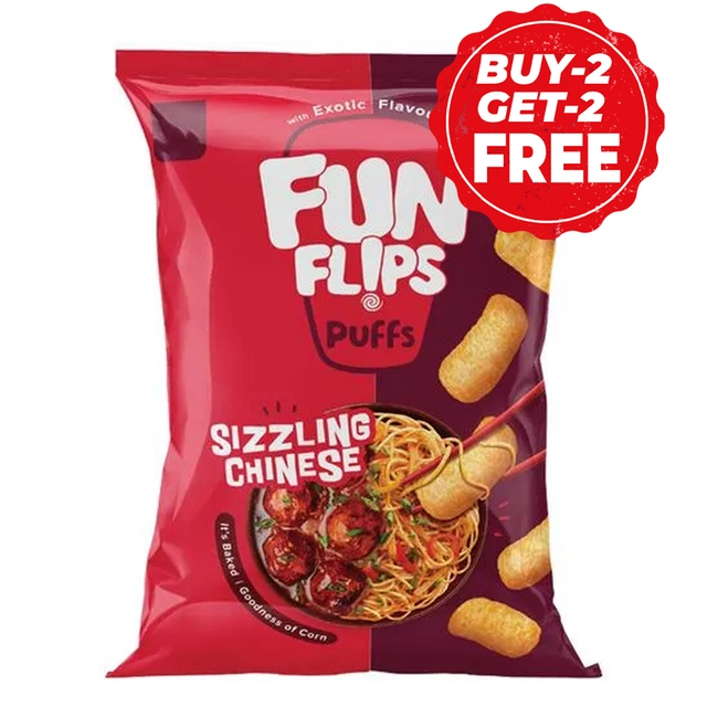 Fun Flips Sizzling Chinese 4X65 g (Buy 2 Get 2 Free)