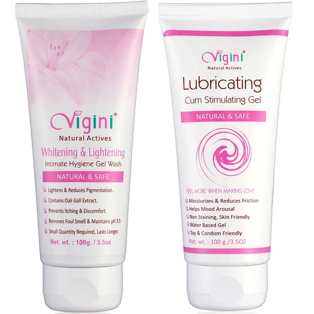 Vigini Whitening & Lightening Intimate Hygiene Gel Wash for Women (100 g)