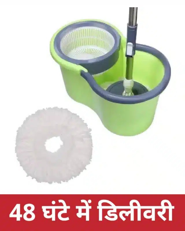 Dry Bucket Mop With 1 Refll With Replacement Mop Refill