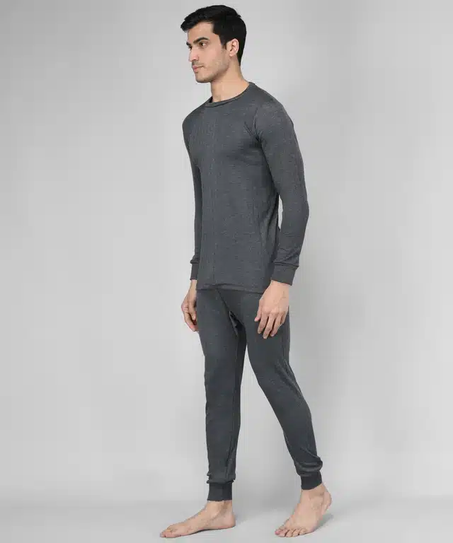 Polycotton Thermal Set for Men (Grey, S)