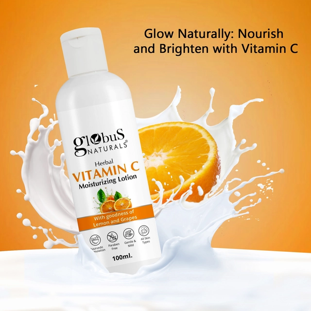 Globus Naturals Herbal Vitamin C Moisturizing Body Lotion (100 ml, Pack of 5)