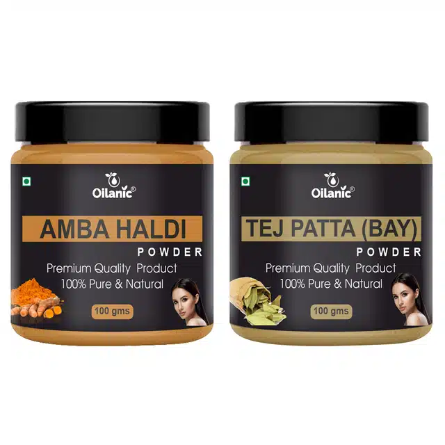 Natural Amba Haldi & Tej Patta Powder for Skin & Hair (Pack of 2, 100 g)