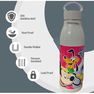 Stainless Steel Printed Water Bottle (Multicolor, 800 ml)