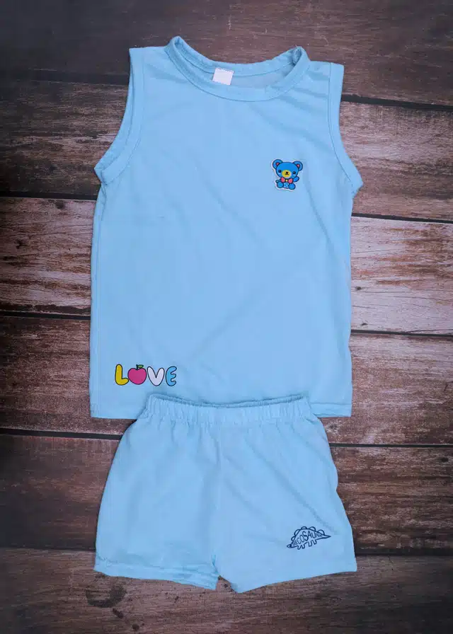 0-6Y) Boys & Girls Clothing Cute Terno Pajamas Fashion Sando Shorts Basketball  Jersey Tracksuit