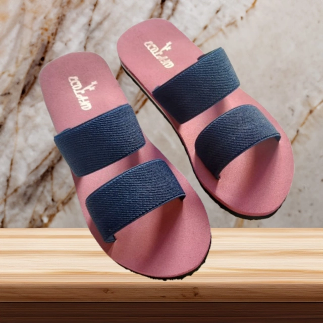 Sliders for Women (Navy Blue & Pink, 4)