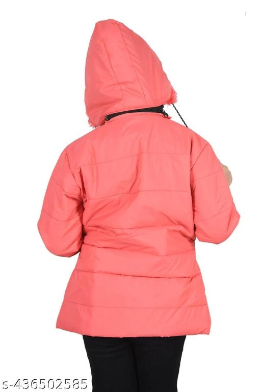 Nylon Jacket for Girls (Peach, 1-2 Years)