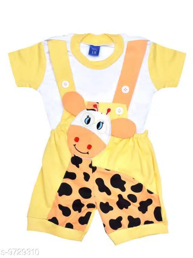 Dungaree for Kids (Multicolor, 6-12 Months)