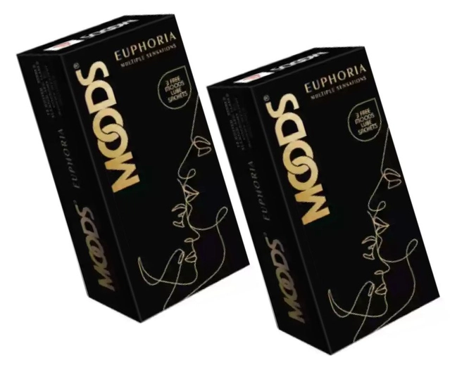 Mood Euphoria Multiple Sensations 10 Pcs Condoms (Pack of 2)