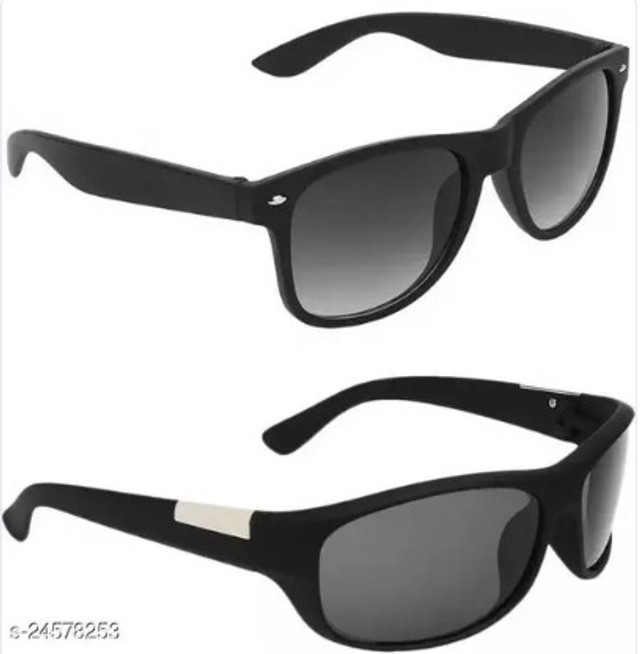 Sunglasses for Men (Black, Pack of 2)