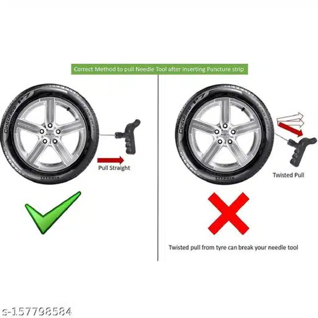 Tubeless Tyre Puncture Repair Tools (Multicolor)