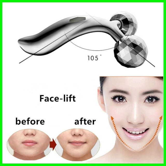 3D Face Massage Roller (Silver)