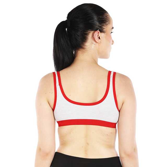 Comfystyle Womens Cotton Non Padded Non-Wired Sports Bra (Pack Of 3) (Multicolor, 34) (C-81)