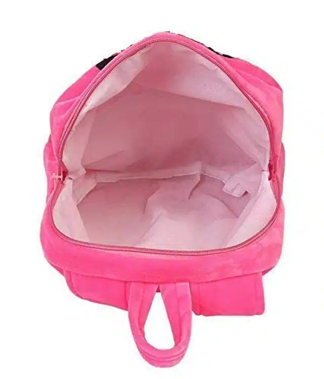 Kidosaurus Pink Minnie Kids School Bag For Kids Soft Plush Backpack For Small Kids Nursery Bag (Age 2 To 6 Years)