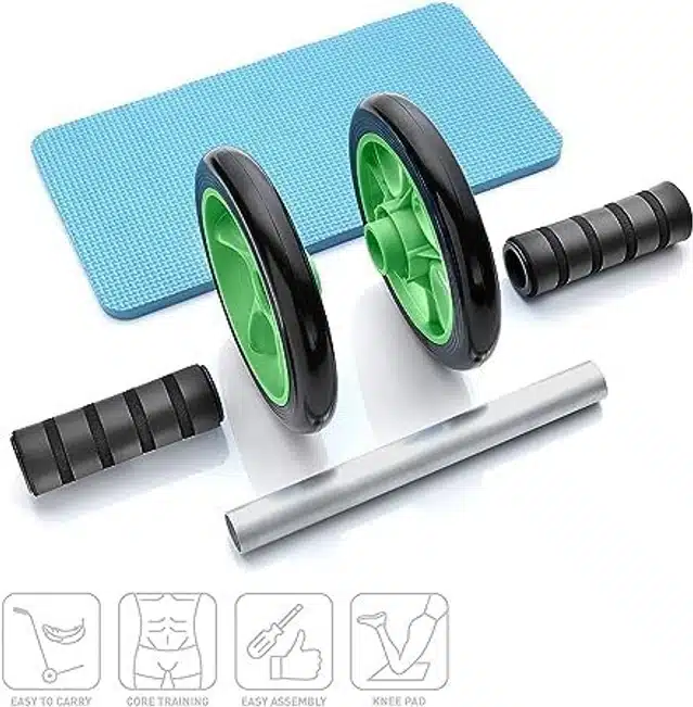 Double Wheel Ab Exerciser (Multicolor)