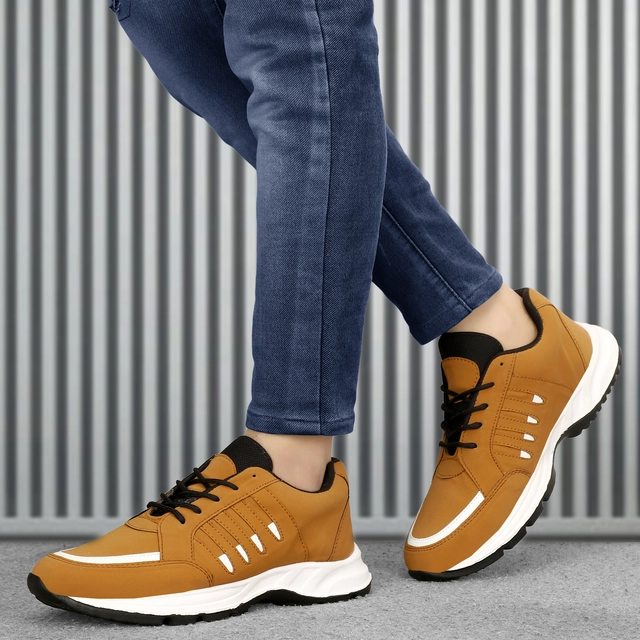 Casual Shoes for Men (Tan, 6)