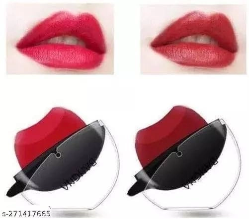 Apple Shape Long Stay Waterproof Lipsticks (Red & Maroon, Pack of 2)