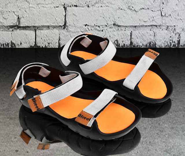 Afreet Nylon Mens Sandals & Clogs (Grey, 7) (AT-102)