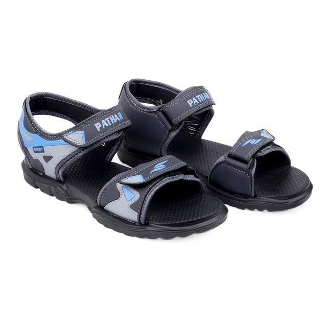 Sandals for Men (Blue & Black, 6)