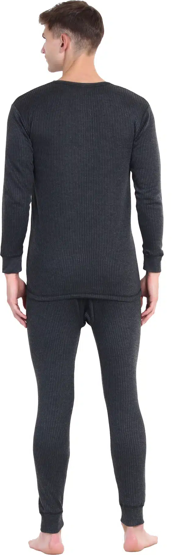 Polycotton Thermal Set for Men (Grey, S)