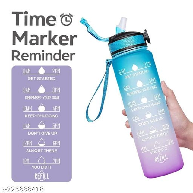 Plastic Water Bottle (Multicolor, 1000 ml)