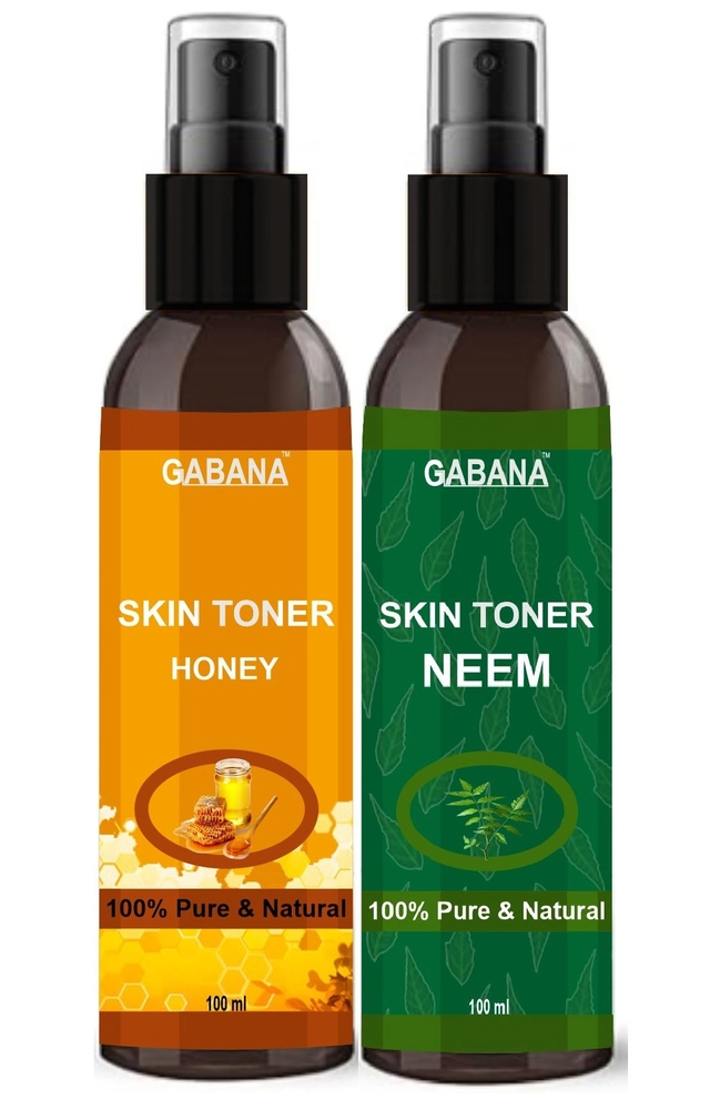 Combo of Gabana Honey & Neem Skin Toner Spray (100 ml, Pack of 2)