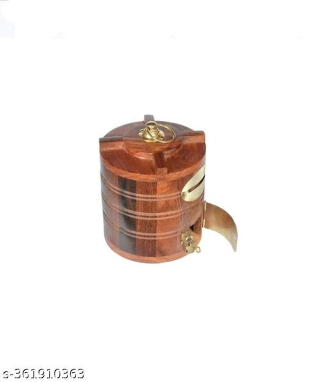 Wooden Money Bank (Brown)