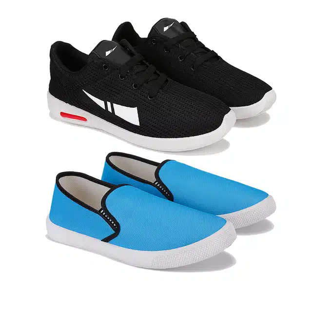 Shoes with Casual shoes for Men (Multicolor, 8) (Pack Of 2)