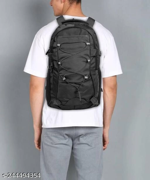 Polyester Backpack for Men & Women (Black, 35 L)