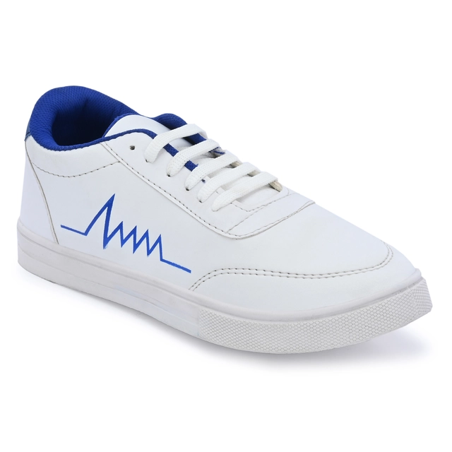 Casual Shoes for Men (Blue & White, 6)