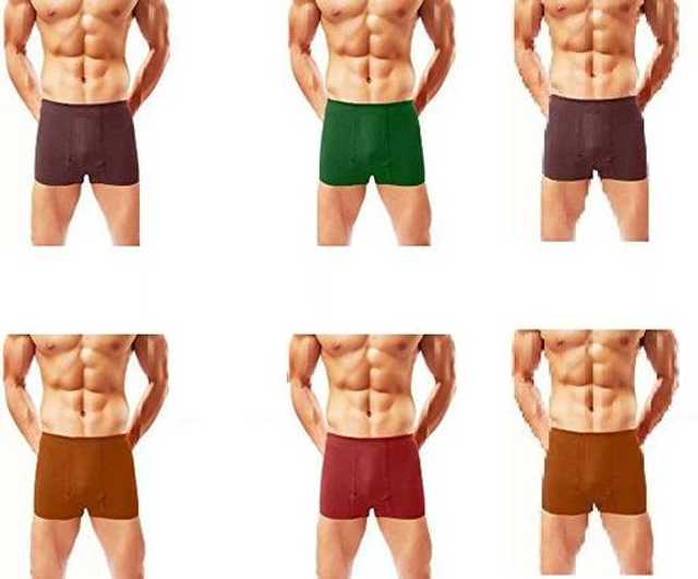 M/S Dalfa Cotton Trunks For Men (Pack Of 6) (Multicolour, XXL) (D-505)