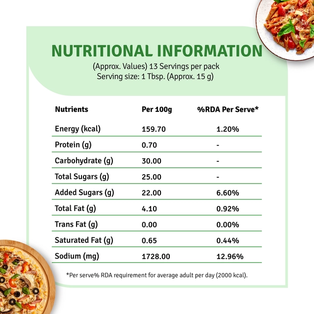 Veeba Smart Pasta & Pizza Sauce - Herby Tomato 200 g