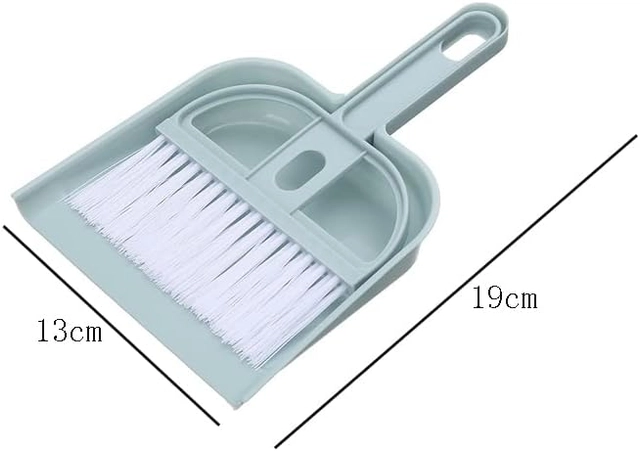 Mini Dustpan with Brush Set (Multicolor, Set of 2)