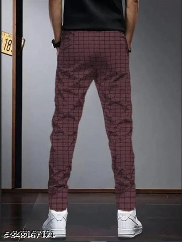 Cotton Trackpants for Men (Maroon, 30)