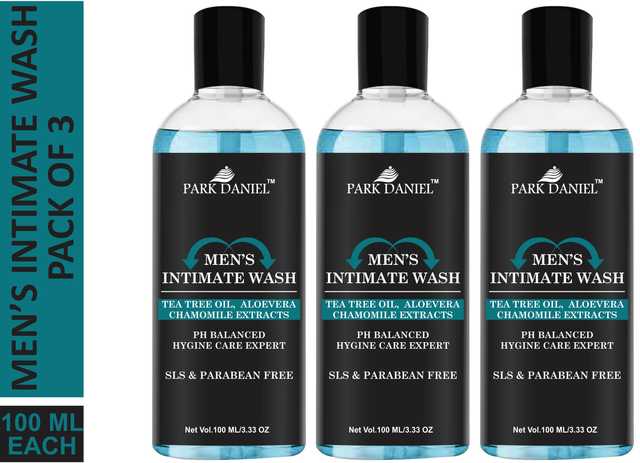 Park Daniel Ph Balanced Men Intimate Wash (Pack of 3, 100 ml) (SE-2086)